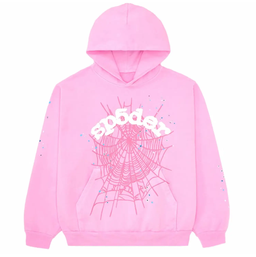 spider hoodie - light pink