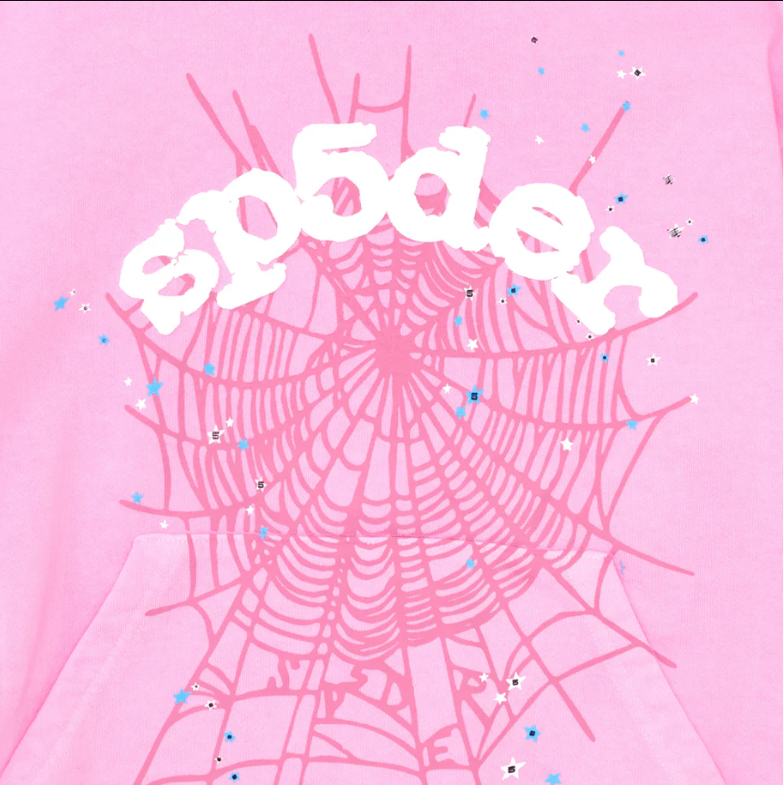 spider hoodie - light pink